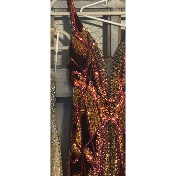 Jonathan Kayne 2238 Formal Prom Pageant Dress Sheer Overlay Size 6 - Picture 7 of 10